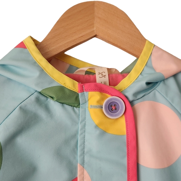 CLEARANCE Matilda Jane Raincoat Polka Dot Vinyl and Cotton with Hood Size 8 - Picture 12 of 16